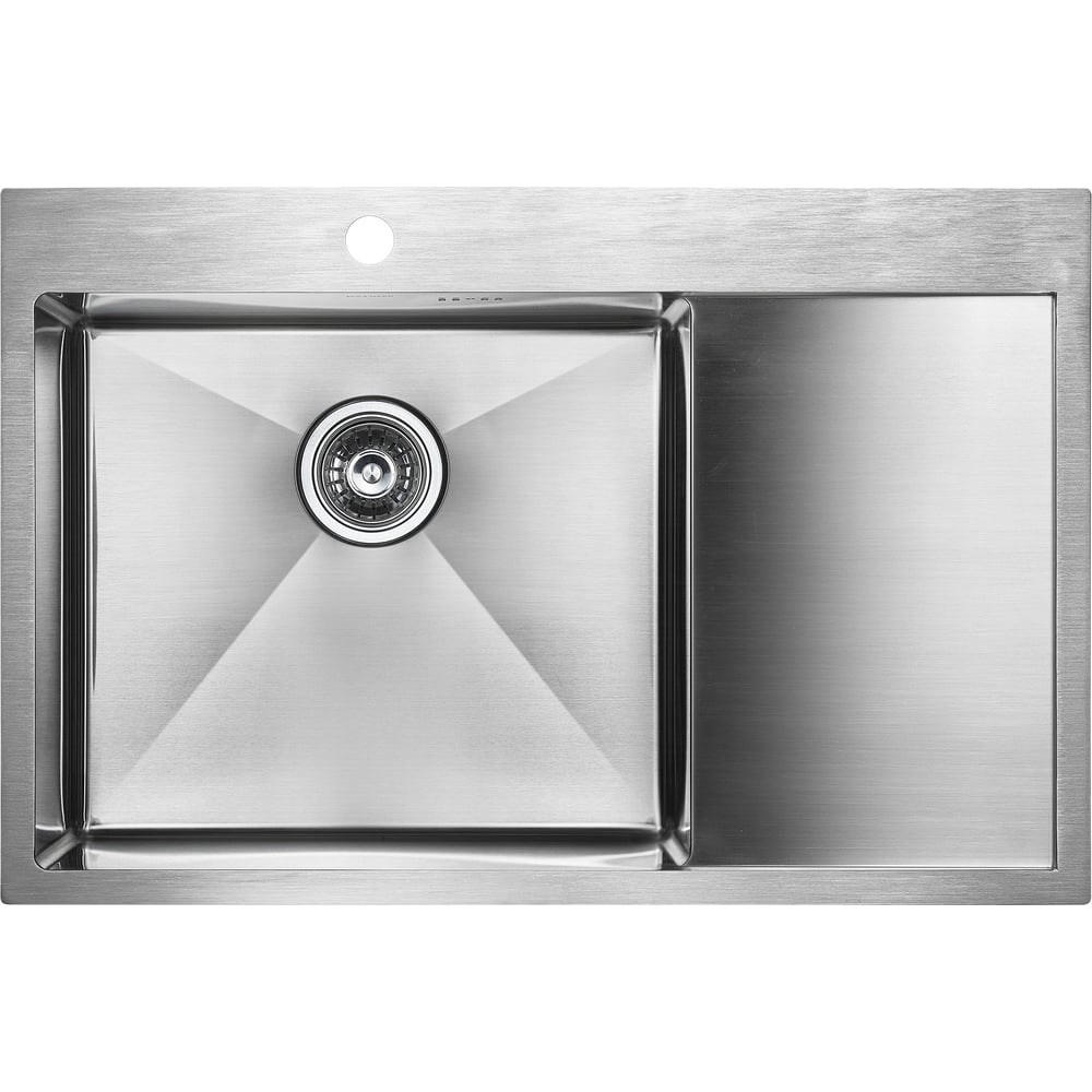 Изображение товара Кухонная мойка Paulmark KRONER 78F, брашированная нержавеющая сталь, левая, 780х510мм, PM217851-BSL