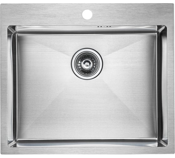 Изображение товара Кухонная мойка Paulmark KRONER 59, брашированная нержавеющая сталь, 590х510мм, PM215951-BS