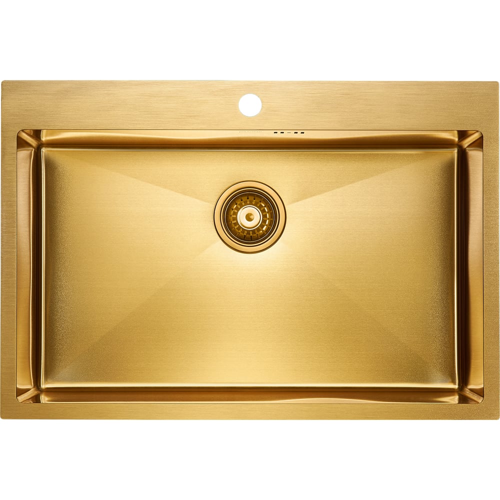 Изображение товара Кухонная мойка Paulmark KRONER 75, брашированное золото, 750х510 мм
