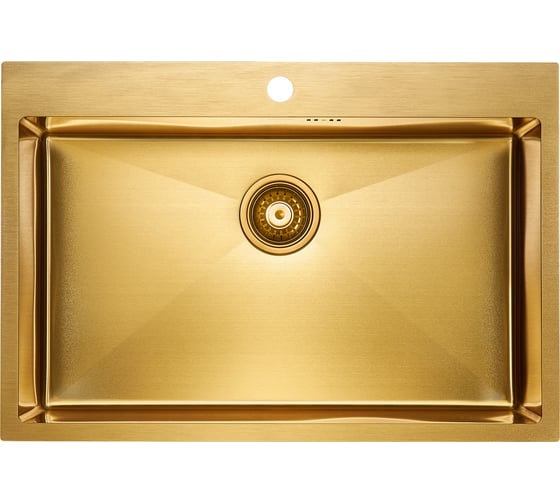 Изображение товара Кухонная мойка Paulmark KRONER 75, брашированное золото, 750х510мм, PM217551-BG