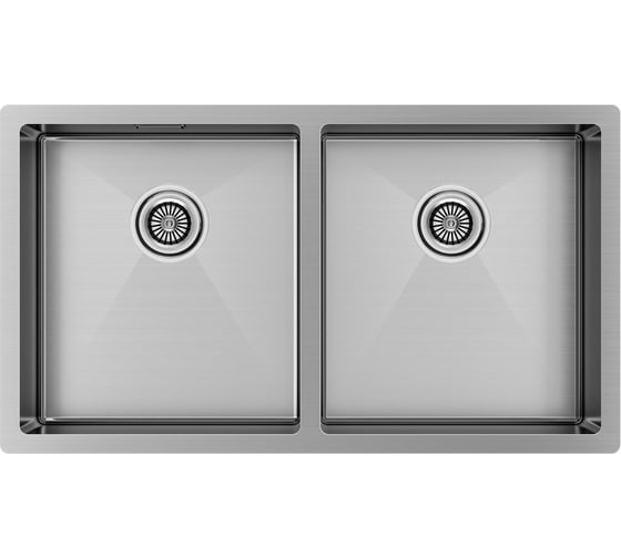 Изображение товара Мойка Paulmark TWIN брашированная нержавеющая сталь 780x440мм PM237844-BS