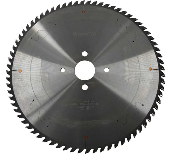 Изображение товара Пила дисковая для пильных центров 450x4.8/3.5x60 мм, Z72, трапеция Woodtec ВИ 337418