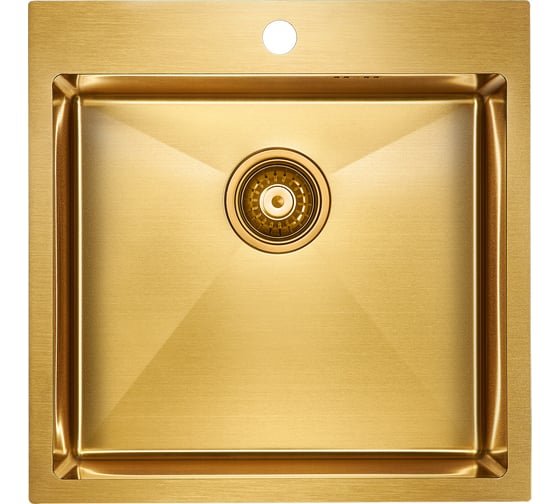 Изображение товара Кухонная мойка Paulmark KRONER 51, брашированное золото, 510х510мм, PM215151-BG