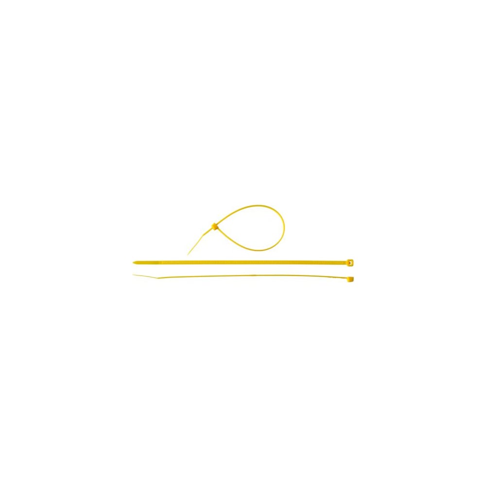 фото Нейлоновый хомут зубр мастер желтый, 3,6 мм x 200 мм, 100 шт 309050-36-200