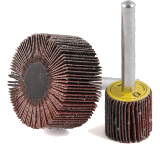 Изображение товара Валик лепестковый со шпинделем (50x30x6 мм; P60) GLOB ЛВШ50x30x6P60