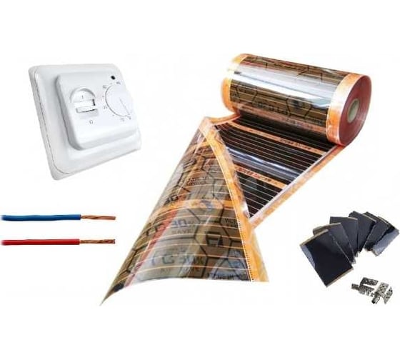 Изображение товара Комплект инфракрасного пленочного теплого пола EASTEC 1м2 Orange PTC 1