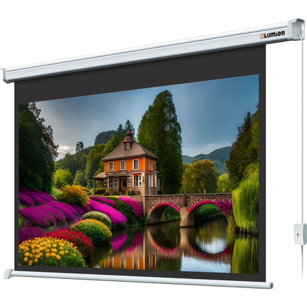 Изображение товара Экран с электроприводом Lumien LMC-100218 Master Control 153x200 см, рабочая область 109x194 см, диагональ 88 см, High Contrast, черная кайма сверху 4 6 121505