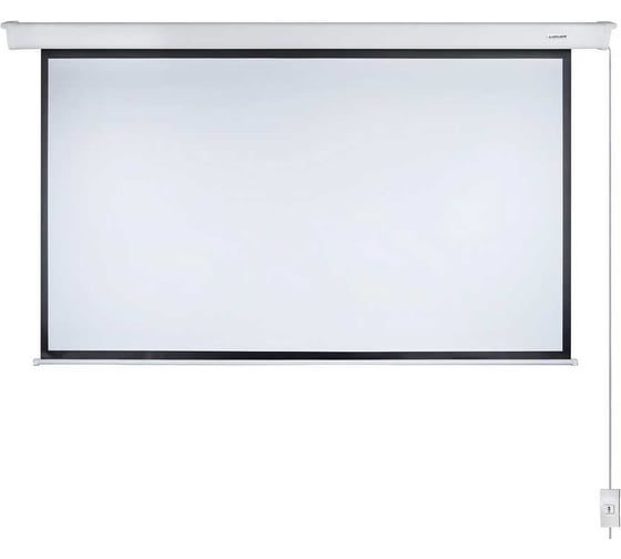 Изображение товара Экран с электроприводом Master Control Lumien 163х220 см (раб.область 119х212 см) (96") Matte White FiberGlass черн. кайма \3\ 52332