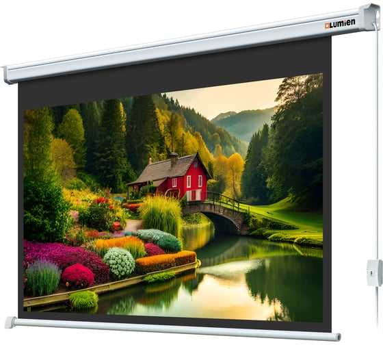 Изображение товара Экран с электроприводом Master Control Lumien 163х220 см (раб.область 119х212см) (96") High Contrast черн. кайма сверху 4 \3\ 121507