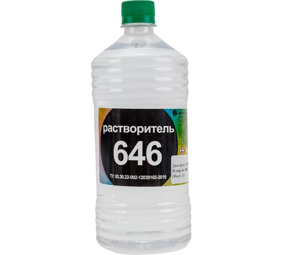 Изображение товара Растворитель 646 Нефтехимик ТУ 1 л 646ТУ1000
