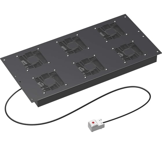 Изображение товара Потолочный модуль DKC 6 вентиляторов с термостатом для крыши напольных 19" it-корпусов дкс серии cqe шириной 800мм, ral7011 R5VSIT8006FT