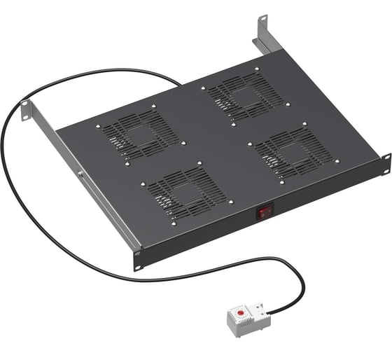 Изображение товара Вентиляторный модуль DKC 19" 4 вентилятора с термостатом для 19" it-корпусов дкс серии sti/cqe, ral9005 R519VSIT4FTB