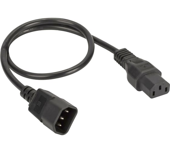 Изображение товара Кабель питания DKC, iec320 c13 - iec320 c14, 0.5 м, сечение 3x1,5 мм R5CORD3405