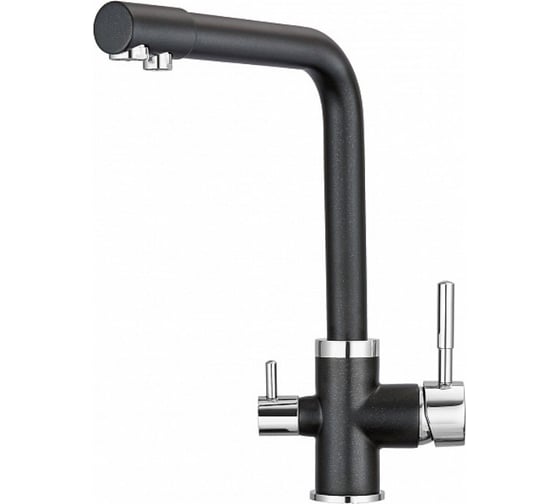 Изображение товара Комплект кухонный смеситель GRANULA2015 шварц + фильтр 2015 Шварц+АКС-002