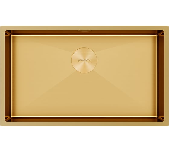 Изображение товара Мойка Paulmark VALDE сталь, брашированное золото, 740x440мм PM217444-BG