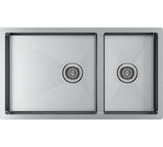 Изображение товара Мойка Paulmark AXEL, брашированная, нержавеющая сталь, 780x440 мм PM227844-BS