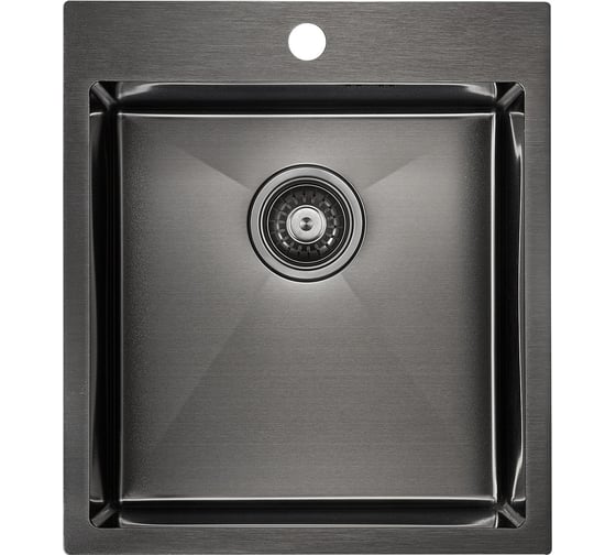 Изображение товара Мойка Paulmark FAVOR вороненая сталь, 450x510мм PM214551-GM