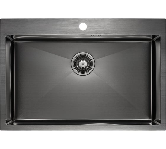 Изображение товара Кухонная мойка Paulmark KRONER 75, вороненая сталь, 750х510мм, PM217551-GM
