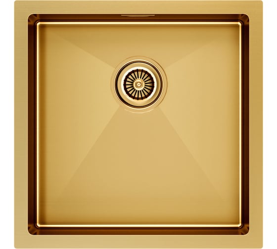 Изображение товара Кухонная мойка Paulmark GERBERG 44 UNI, брашированное золото, 440х440мм, PM214444-BG