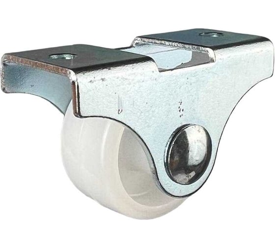 Изображение товара Неповоротное колесо Brante 25 мм, белый пластик, с крепежем м4x12 мм 104324