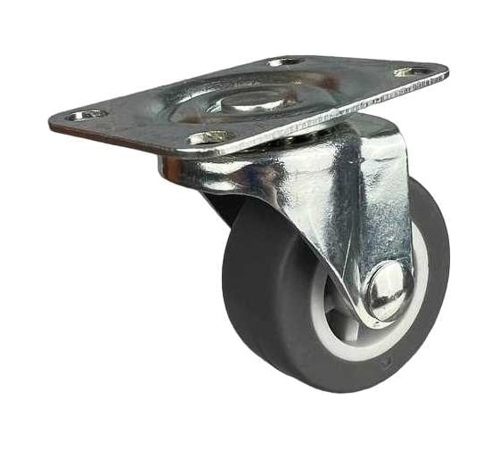 Изображение товара Поворотное колесо Brante 40 мм, на площадке, серая термопластичная резина 104253