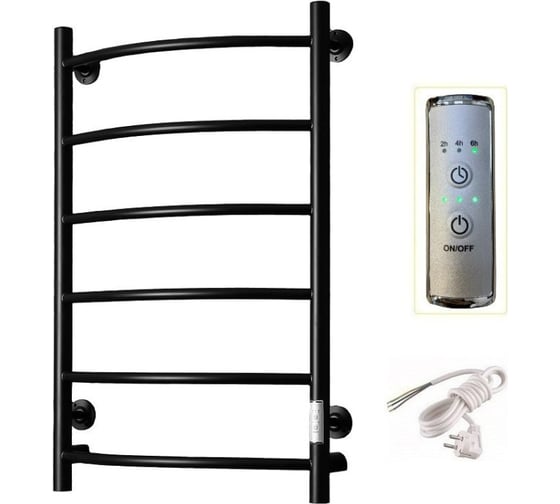 Изображение товара Полотенцесушитель Тругор Пэк сп 5 80x50, черный матовый ВГП 00292142