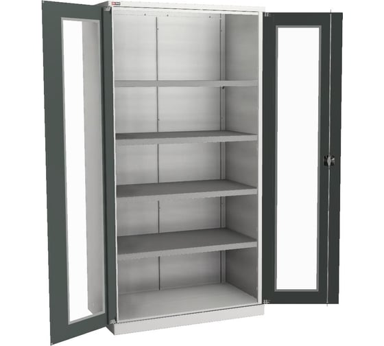 Изображение товара Инструментальный шкаф с окнами ДиКом ВЛ-052 4 полки 12.0334-103