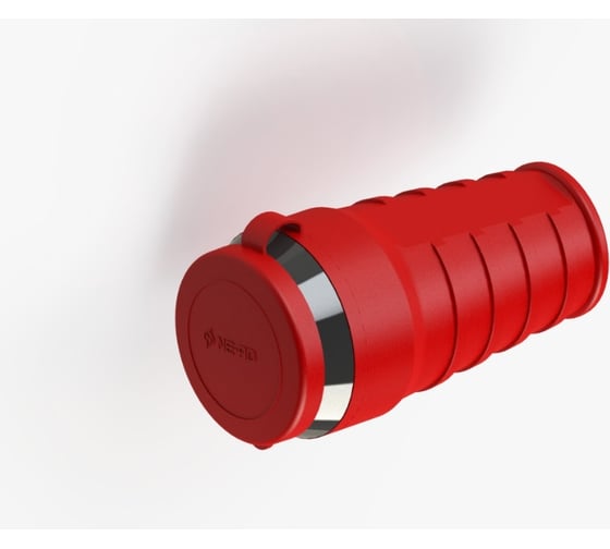 Изображение товара Штепсельное гнездо NE-AD с заземлением, с крышкой, 16А, IP44 (каучук), Красный 4402