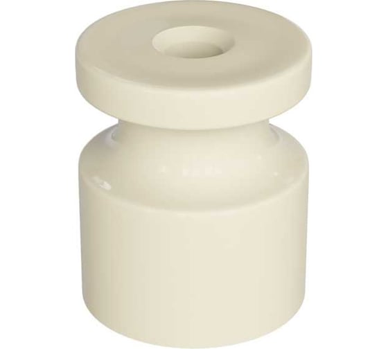 Изображение товара Универсальный пластиковый изолятор iTOK Ретро 20x24 мм, для наружного монтажа витого провода, слоновая кость (упаковка 100 шт) i-KPP-IZ-P-RETRO-100-IV