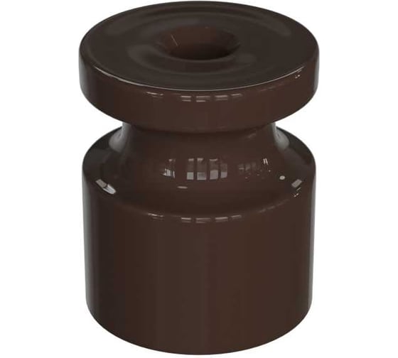 Изображение товара Универсальный пластиковый изолятор iTOK Ретро 20x24 мм, для наружного монтажа витого провода, шоколад (упаковка 20 шт) i-KPP-IZ-P-RETRO-20-CH