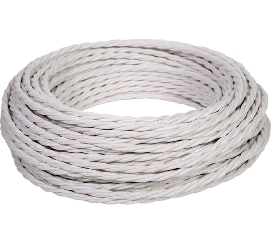 Изображение товара Витой провод iTOK Ретро, ПВХ, ПуГВнг(А)-LS 3x2,5, ГОСТ, белый (50 метров) GE70152-01 i-KPP-PUGVNG-LS-RETRO-325-50-WH