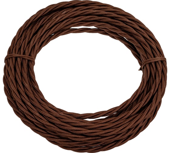 Изображение товара Витой провод iTOK Ретро, ПВХ, ПуГВнг(А)-LS 3x2,5, ГОСТ, шоколад (10 метров) GE70152-17 i-KPP-PUGVNG-LS-RETRO-325-10-CH