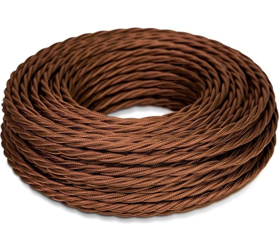 Изображение товара Витой провод iTOK Ретро, ПВХ, ПуГВнг(А)-LS 3x1,5, ГОСТ, шоколад (50 метров) GE70151-17 i-KPP-PUGVNG-LS-RETRO-315-50-CH
