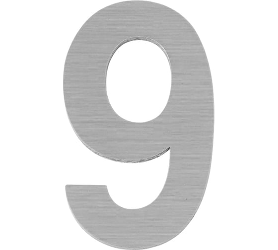 Изображение товара Самоклеящаяся цифра FUARO "9" SS304 (50x30) SSC сатинированный хром 46955