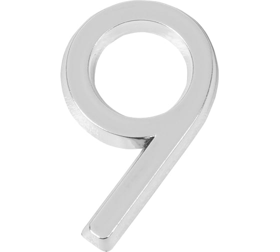 Изображение товара Самоклеящаяся цифра FUARO "9" ABS (50x37) CP хром 46915