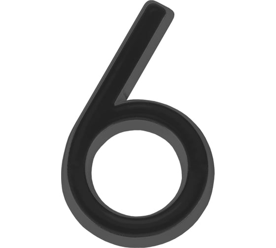 Изображение товара Самоклеящаяся цифра FUARO "6" ABS (50x37) BL черный 46929