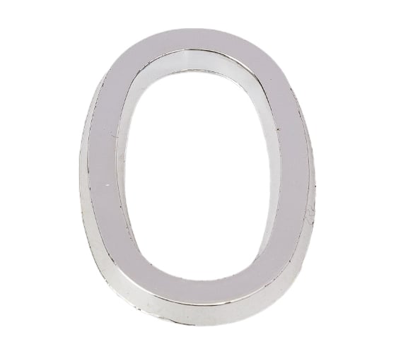 Изображение товара Самоклеящаяся цифра FUARO "0" ABS (50x37) CP хром 46917