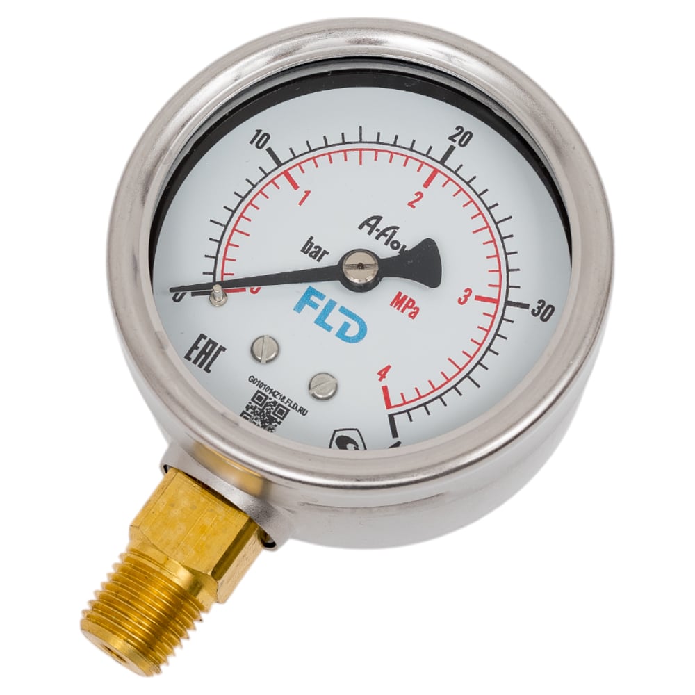 Изображение товара Манометр A-Flow G22-S-4N-63A-40bar для измерения давления до 40 бар