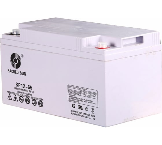 Изображение товара Аккумуляторная батарея SP12-65 65-10 SACRED SUN 00-00000599