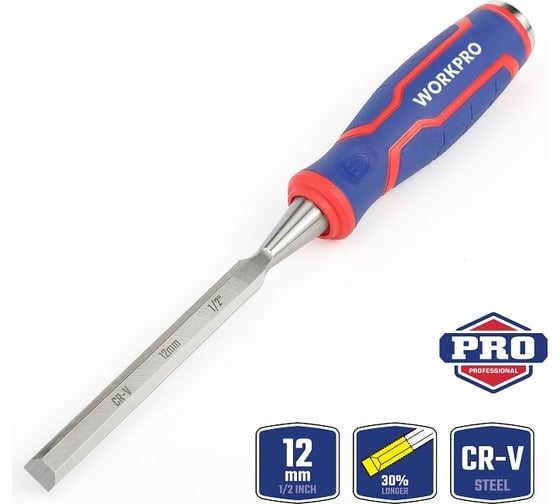 Изображение товара Стамеска-долото WORKPRO 12 мм, CR-V кованая сталь WP243006