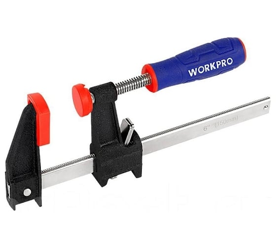 Изображение товара Струбцина WORKPRO F-образная, 150 мм, быстрорегулируемая WP232030