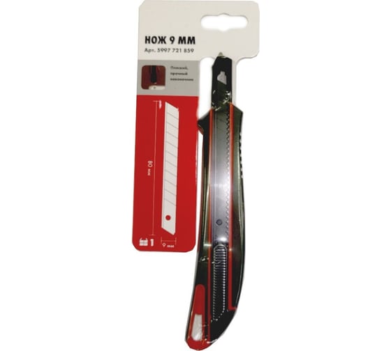 Изображение товара Нож Wurth с ломким лезвием и двухкомпонентной рукояткой 9мм 5997721859090 1