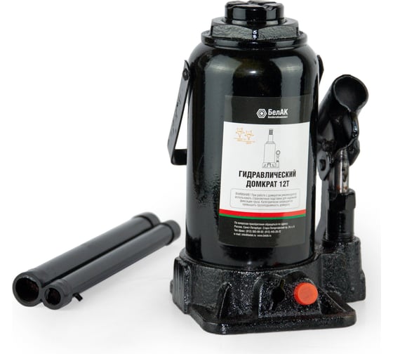 Изображение товара Домкрат БелАК 12 т, TUV, 2 клапана БАК.00033
