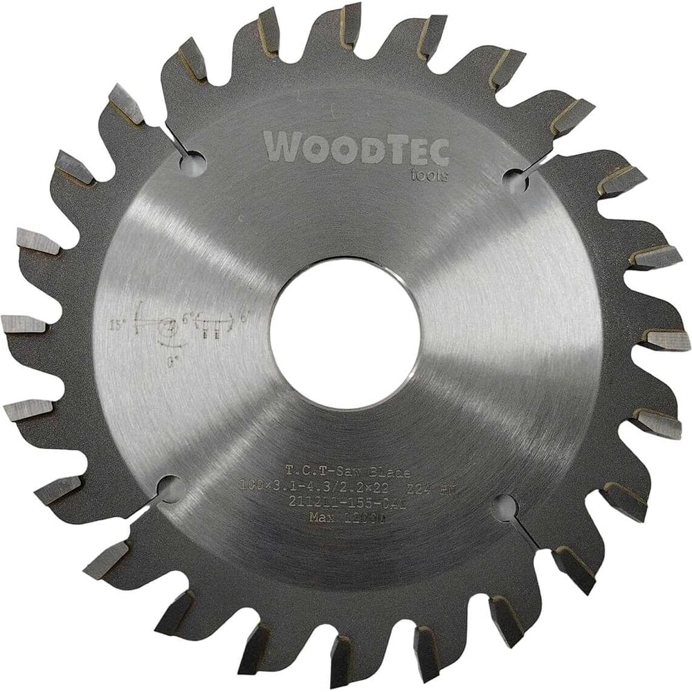 Подрезная пила для форматно-раскроечных станков Woodtec woodtec подрезная пила для форматно раскроечных станков ф125x20x2 8 3 6 z 12 12 ви 325887
