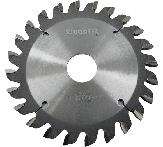 Изображение товара Подрезная пила для форматно-раскроечных станков 100x3.1-4.3/2.2x20 мм, Z=24 KON Woodtec ВИ 325880