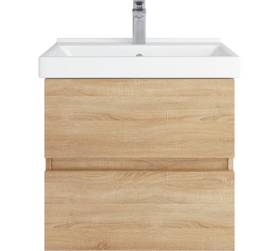 Изображение товара Подвесная тумба Sanstar тоскана 60 с раковиной фест 60 (комплект) для ванной комнаты 391.1-1.4.1.КФЕС