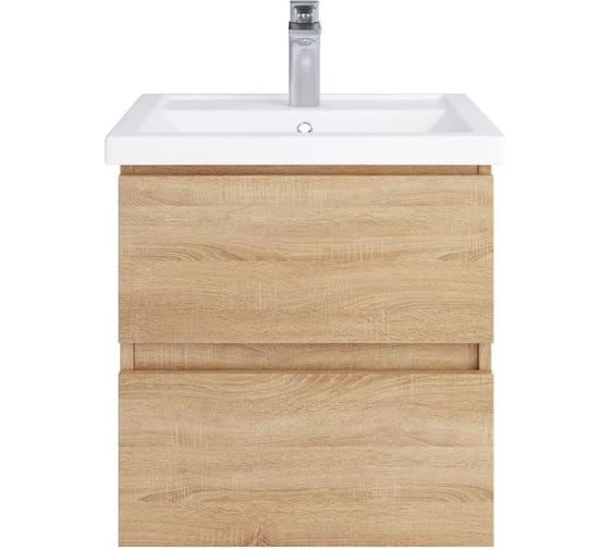 Изображение товара Подвесная тумба Sanstar тоскана 50 с раковиной фостер 50 (комплект) для ванной комнаты 389.1-1.4.1.КФОС