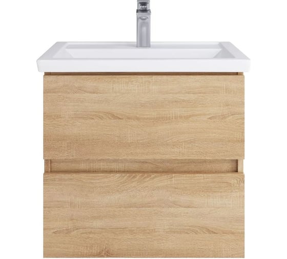 Изображение товара Подвесная тумба Sanstar тоскана 60 с раковиной фостер 60 (комплект) для ванной комнаты 391.1-1.4.1.КФОС