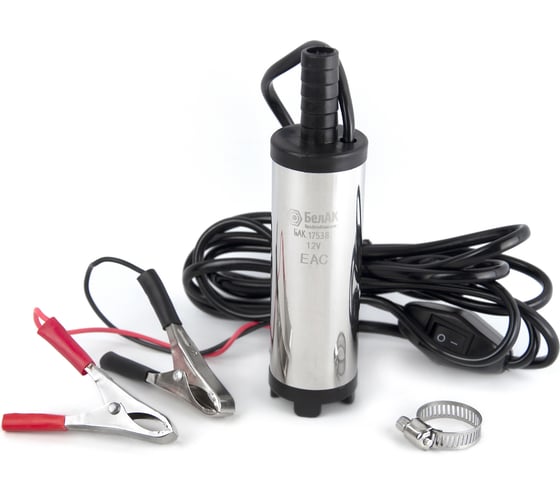 Изображение товара Погружной насос перекачки топлива (несъёмный фильтр, 12V, D38) БелАК БAK.17538