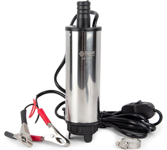 Изображение товара Погружной насос перекачки топлива (12V, D50, съёмный фильтр) БелАК БAK.00075